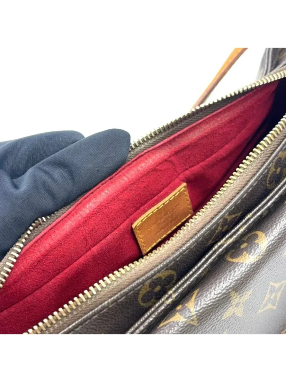 Louis Vuitton Viva Cite MM Monogram Blurry Leather Brown Shoulder Bag Gold